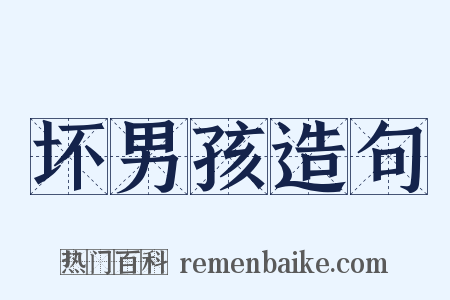 坏男孩造句是什么意思的图片